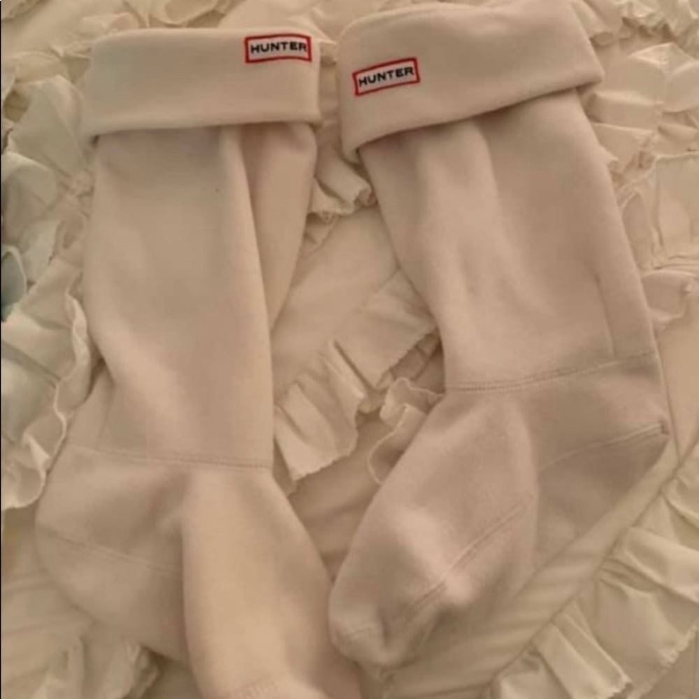 Hunter Rain Boot Cream Socks